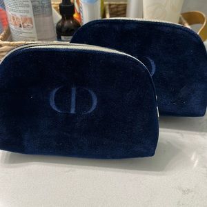 Set of two Christian Dior cosmetic bags
